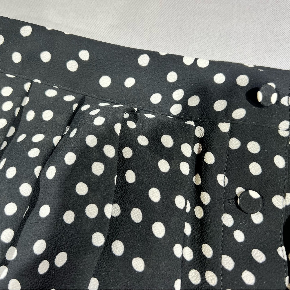 NWT  Talbots Women's Midi Polka Dot Lined Skirt With Botton Detail Size‎ 10P - Picture 3 of 9